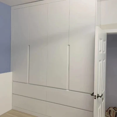 Muebles de dormitorio personalizados, Soluciones integrales para guardarropa de muebles modernos, acabado en melamina, Paneles de puertas de mascotas, Paneles de puertas pintadas, Multi-