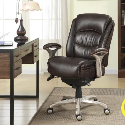 Comercio al por mayor de cuero de lujo Masaje de Espalda alto ergonómico sillas de oficina ejecutiva sillón giratorio con ruedas y el reposabrazos