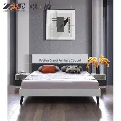 Dormitorio adolescente Casa de huéspedes estilo Hamptons Muebles de madera OEM Dormitorio personalizado conjunto de muebles con mesita de noche