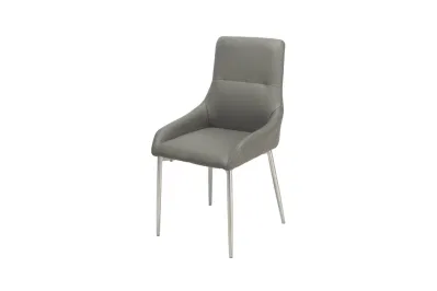 Sillas de comedor con respaldo PU y patas de acero dormitorio Sillas