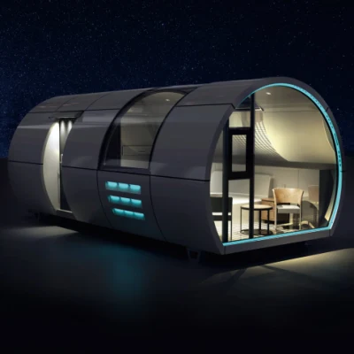 Capsule House Prelab Modular Homes Capsule Hotel espacio Comercial Airship