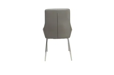 Sillas de comedor con respaldo PU y patas de acero dormitorio Sillas