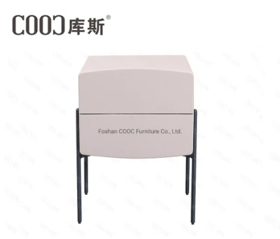 Muebles de dormitorio estilo moderno minimalista de cuero artificial Nightstands
