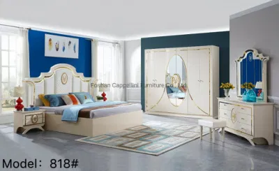  La pieza de tamaño completo Clearanc cama King Size aparador blanco mesita de noche negro Reina almacenamiento conjunto de Muebles de Dormitorio Juegos