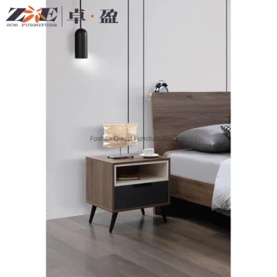 El italiano moderno de grano de madera Tamaño Queen Casa Real de lujo Muebles de Dormitorio muebles juego de espejos Rey