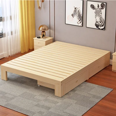 La nueva cama de pino macizo Muebles de Dormitorio 0223