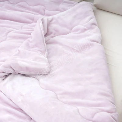 Flannel Super suave de fábrica de invierno caliente Plain Hotel dormitorio Ropa de cama Quilts de poliéster