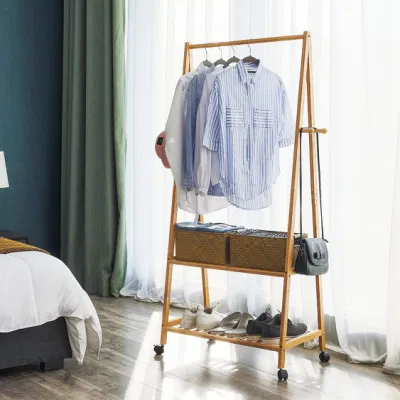  Comercio al por mayor ropa de hombre de bambú para rack de la pantalla de pelo, ropa Stand Dormitorio