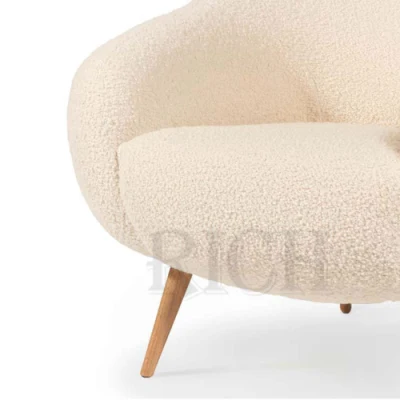 Classic pequeño Camastro tejido para dormitorios salón cafetería solo placer Sillón Peluche tejido