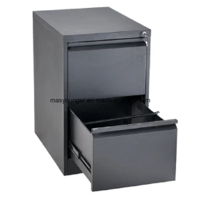China Alta calidad Metal 2 Cajón Archivado Gabinete bajo Escritorio Mobiliario de oficina de acero para el hogar
