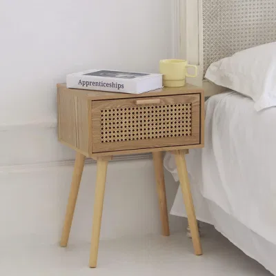 Beige pequeños muebles de noche para dormitorio