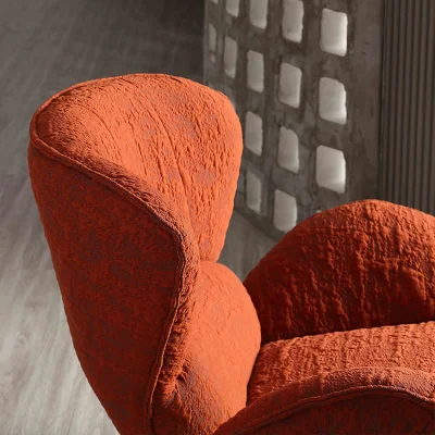 Sala de estar Bentwood Swivel Leisure Hand Lounge tejido Acenting Winged Sillones