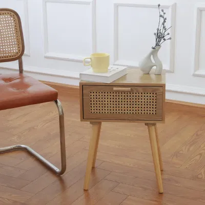 Beige pequeños muebles de noche para dormitorio