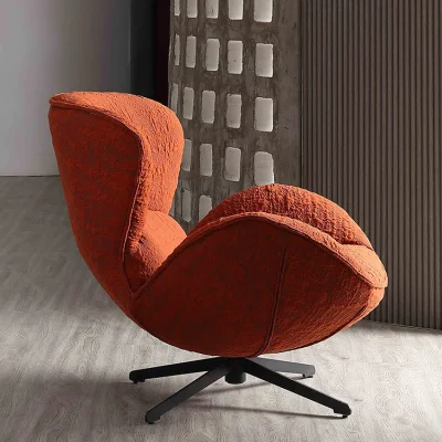 Sala de estar Bentwood Swivel Leisure Hand Lounge tejido Acenting Winged Sillones
