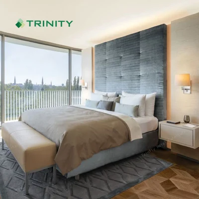  Foshan comercial personalizada completa modernas habitaciones de lujo Muebles de Dormitorio Completo conjunto de 5 estrellas Apartamento Villa Beach Resort
