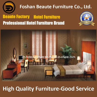  El Lujo moderno de madera maciza Muebles de dormitorio cama King Size para Holiday Inn Express Hotel Habitación (NCHB-GL1003)