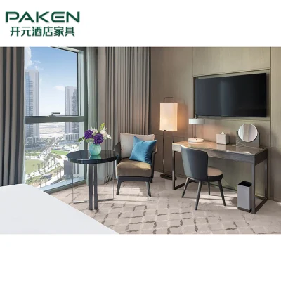 Habitación de Hotel mayorista de escritorio y silla modernos muebles de dormitorio encimera de mármol tabla maquillaje aparador para dormitorios