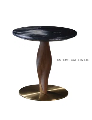 Modernos muebles de madera mármol metálicos Sala de estar de lado la decoración de cristal Lámpara de mesa de café