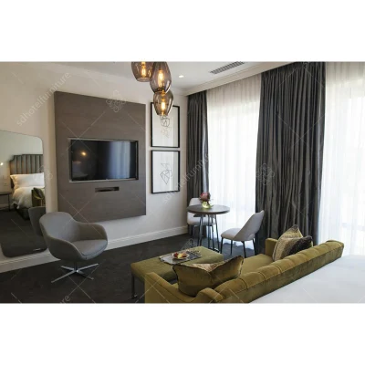Chapa de madera de nogal muebles con Ecomic Hotel conjuntos de muebles de dormitorio