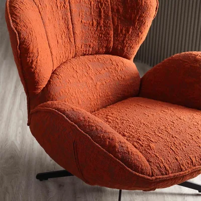 Sala de estar Bentwood Swivel Leisure Hand Lounge tejido Acenting Winged Sillones