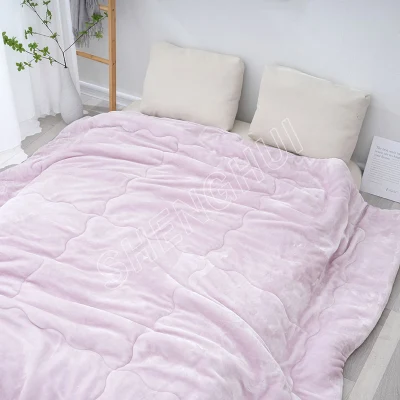 Flannel Super suave de fábrica de invierno caliente Plain Hotel dormitorio Ropa de cama Quilts de poliéster
