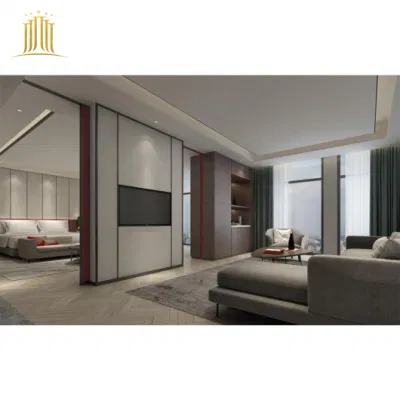 Personalizado de alta gama de color oscuro de madera de palisandro clásico juego de muebles de la habitación del hotel Hotel de madera maciza Muebles de Dormitorio