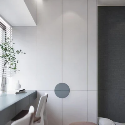 Muebles de dormitorio personalizados, Soluciones integrales para guardarropa de muebles modernos, acabado en melamina, Paneles de puertas de mascotas, Paneles de puertas pintadas, Multi-