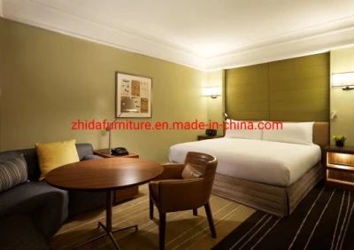 Apartamento Suite de hotel Fabricante de fábrica barata Villa Salón Muebles de dormitorio cama King Size de madera personalizado