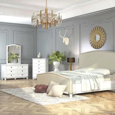 Mobiliario de casa estilo turco conjunto completo de muebles dormitorio principal con cama tamaño king