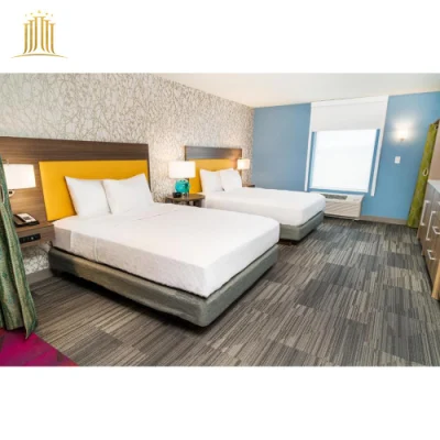 China Venta al por mayor Muebles de madera maciza para sala de estar de hotel de lujo de 5 estrellas Muebles de dormitorio modernos Cama de madera.