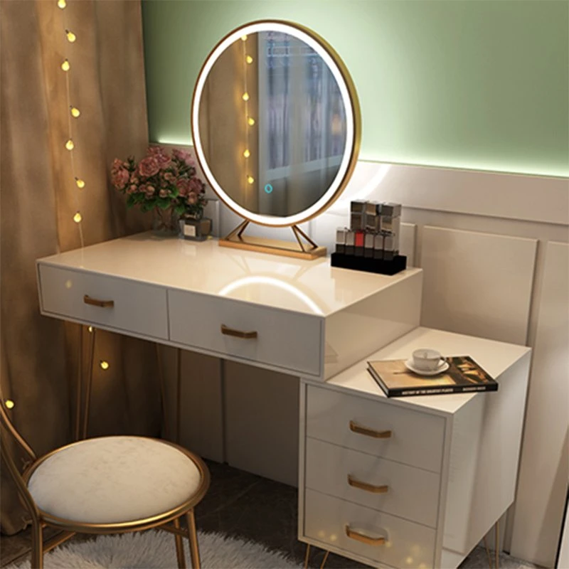 Modern Designs OEM Wooden Dressing Table Dresser for Bedroom with Mirror and Drawers