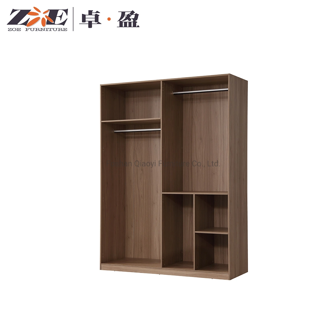 Home Design Modern Classic Luxury Bedroom Set Walnut Headboard Wardrobe Bedroom Furniture