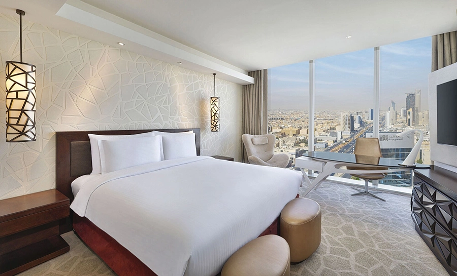 Turkish Luxury Hotel Bedroom Sets Modern Design Wooden Frame King Size Bed Master Bedroom Furniture