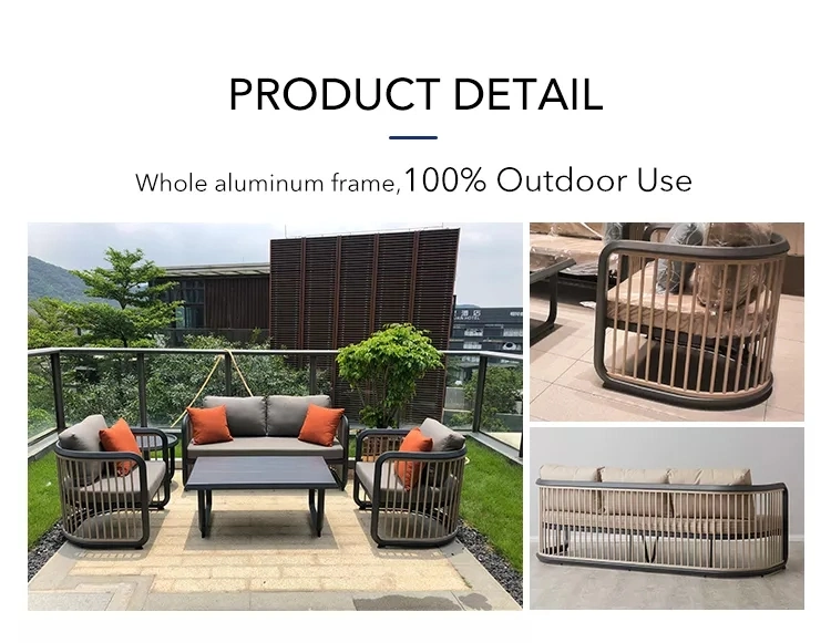 Factory Leisure Wholesale Hotel Aluminum Garden Outdoor Sofa Patio Outdoor Furniture