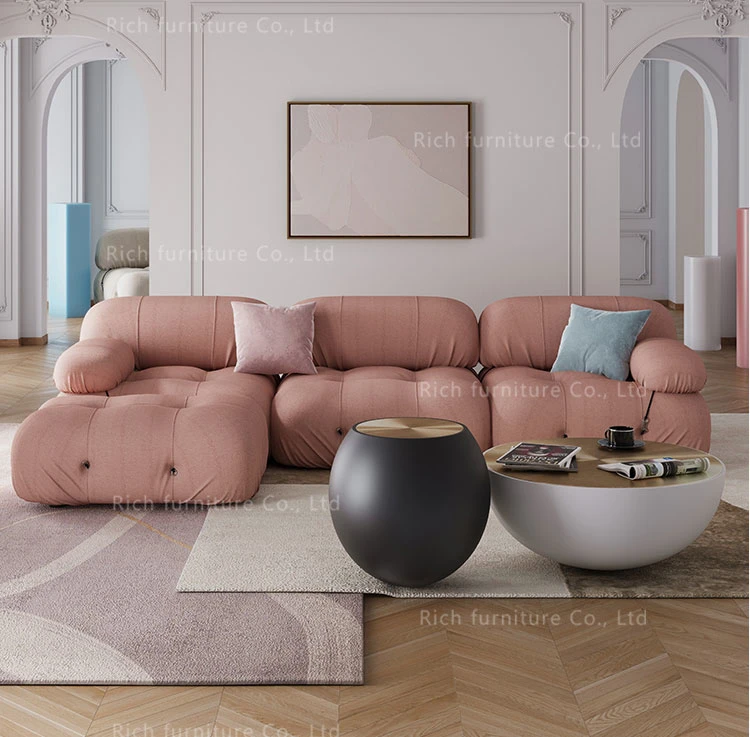 Living Room Furniture New Corner L Shaped Sofa Couch Set Luxury Modern White L Shape Sofa Sectional DIY Tufted Sofa