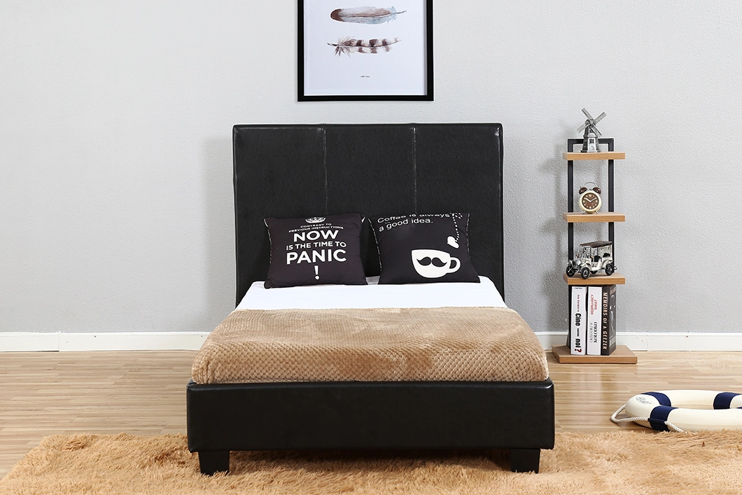 Willsoon Bedroom Kid Bed Faux Leather Soft Bed Single Size Double Size Bed Frame Chinese Furniture