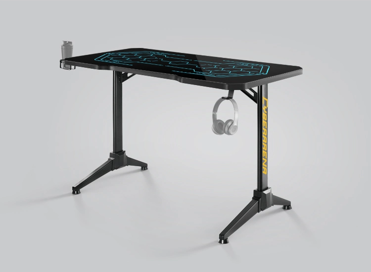 Wholesale Computer Gaming Standing Desk with RGB Lighting and Drink Holder