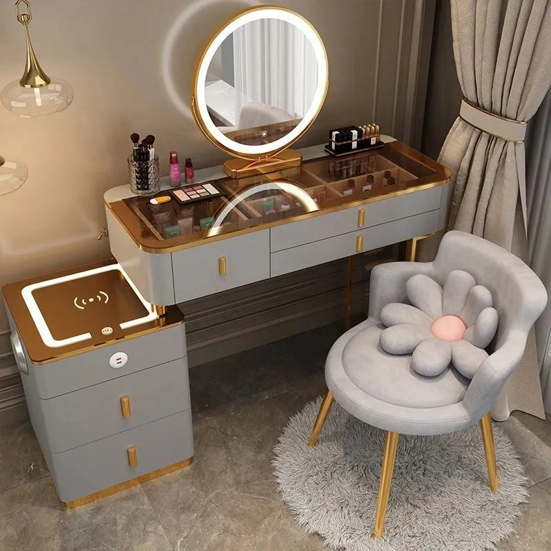 Nova Modern Hotel Smart Furniture Bedroom Meuble Maquilleuse Coiffeuse Multifunctional Wooden Cabinet Table Dresser with Mirror