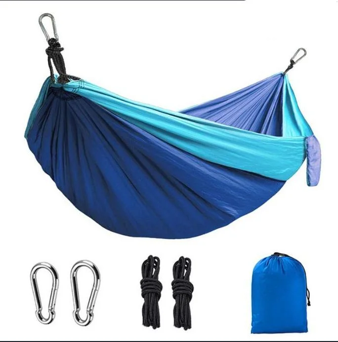 Hanging Bed Outdoor Camping Single Double Parachute Cloth Color Matching Hanging Bed