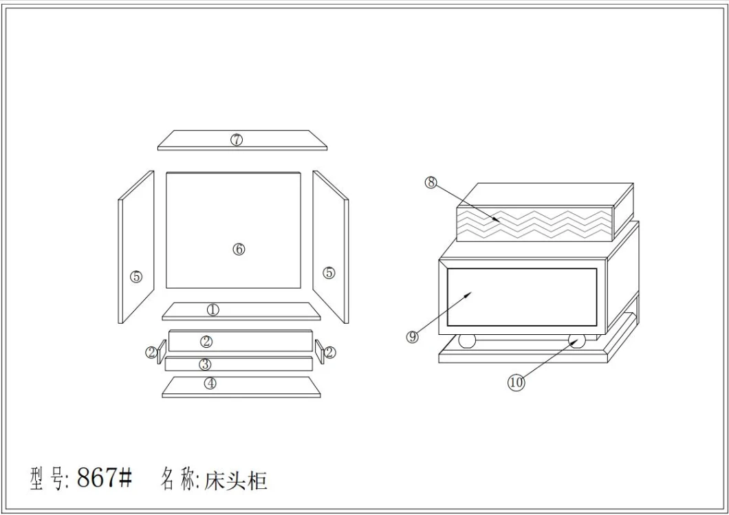 Bedroom Set Furniture 6PCS Bedroom Set Bedroom Suite Furniture