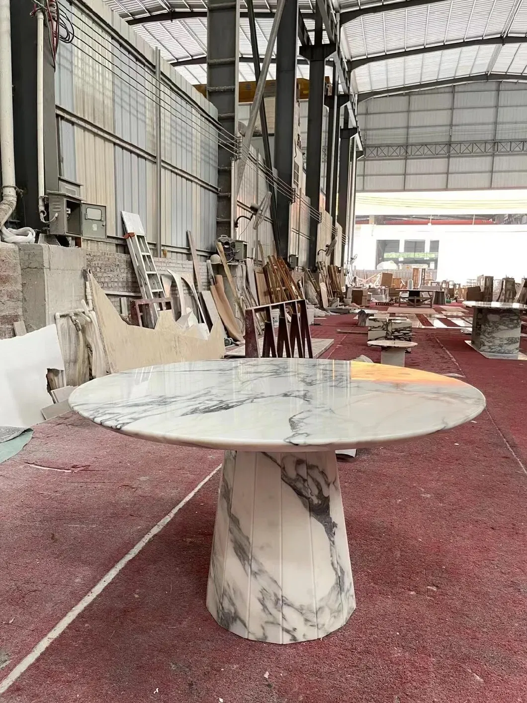 Round/Square/Oval Italy Arabescato White Marble Dining/Coffee Table/Side Table/Console Table/End Table for Hotel Home Restaurant Living Room Stone Furniture