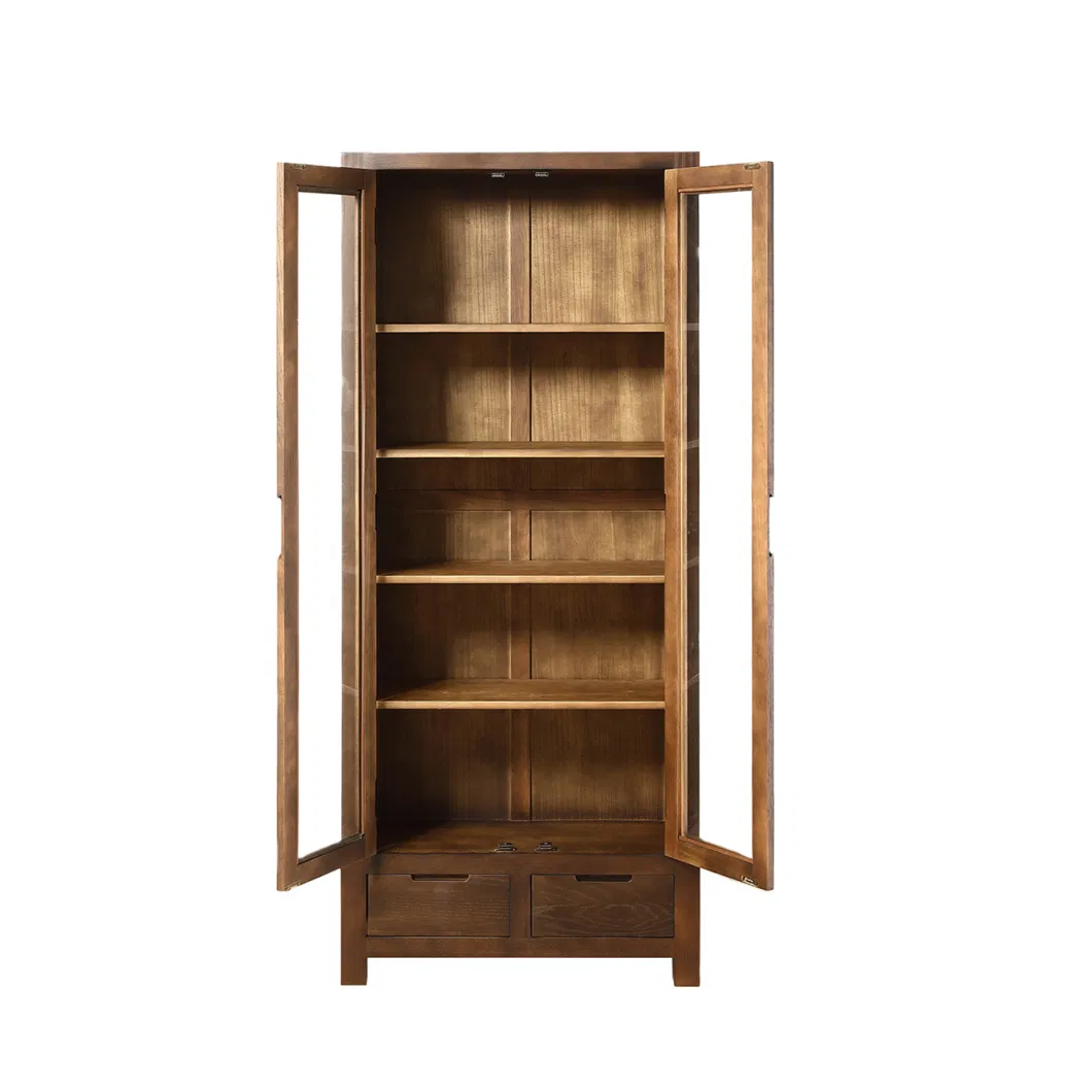 Home Furniture Study Room Solid Oak Wood Book Organizer Display Bookshelf Book Case Simple Modern Style Bookshelf