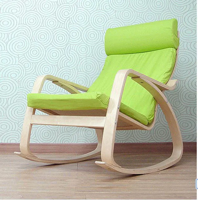 Comfortable Rattan Rocking Chair Natural Rattan Chair with Cushion Lounge Chair