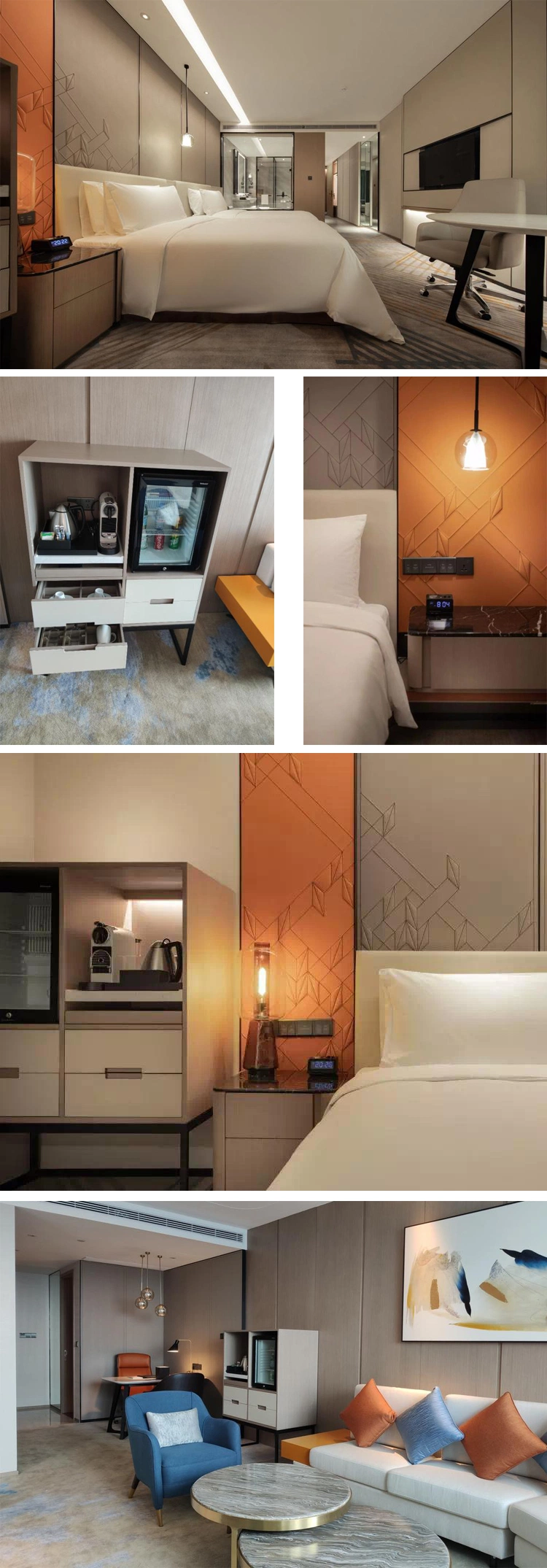 Hotel Super Luxury Bedroom Furniture Suite Set for Luxury Apartment / 5 Star Hotel