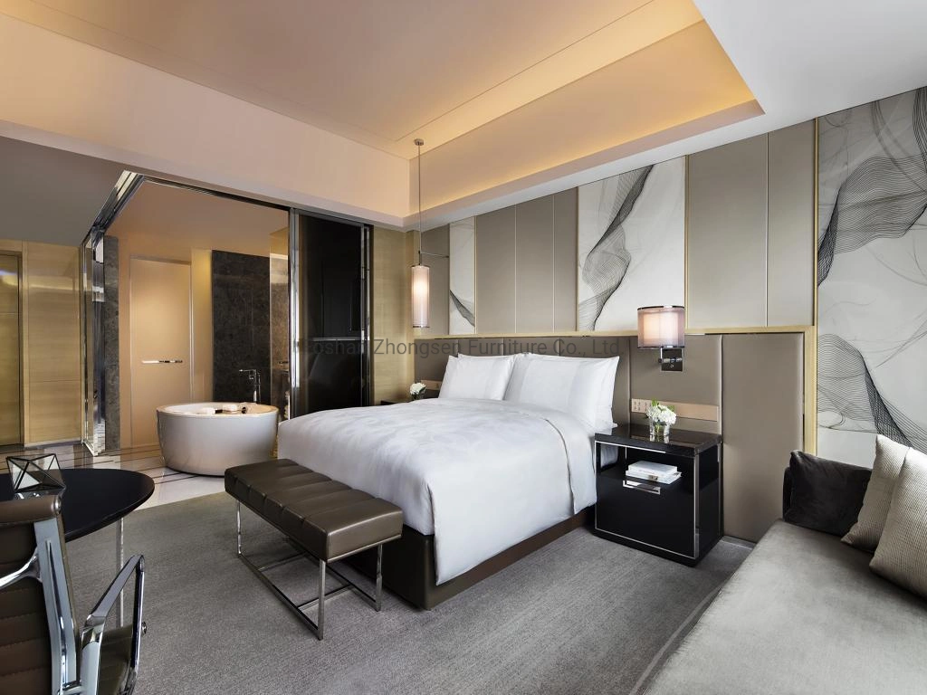 Custom Factory Modern 5 Star Hotel Room Decor Ideas Luxury Interior Design Wooden Bedroom Furniture Set