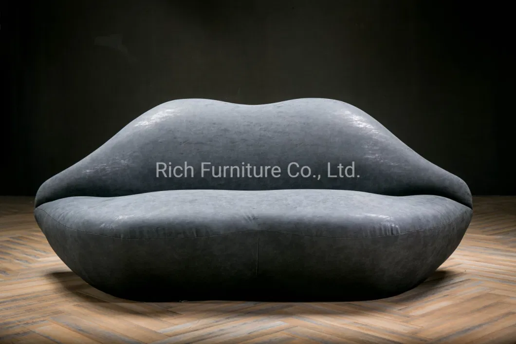 Leisure Black Vintage Leather PU Sex Sofa Modern Furniture for Living Room Bedroom Usage
