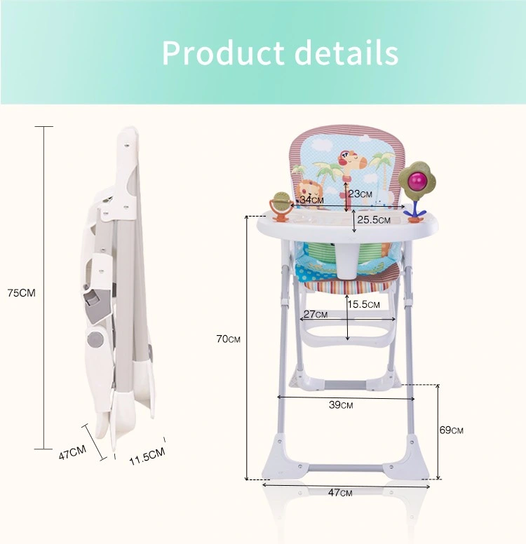 Cheap Plastic Folding Travel High Chair Highchair for 4 Month Old Baby