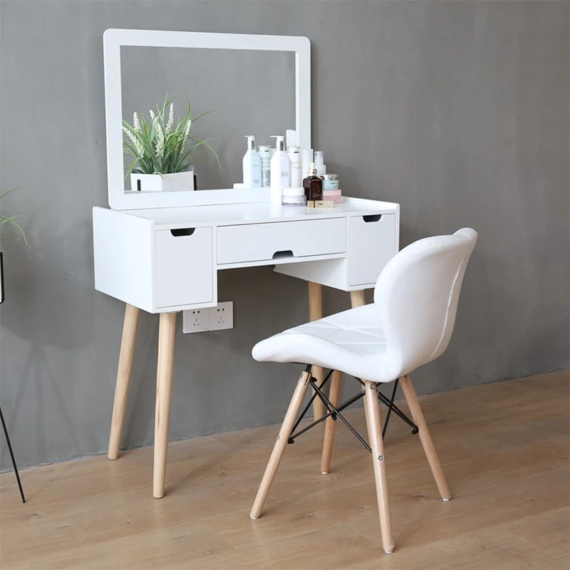 Modern Designs OEM Wooden Dressing Table Dresser for Bedroom with Mirror and Drawers