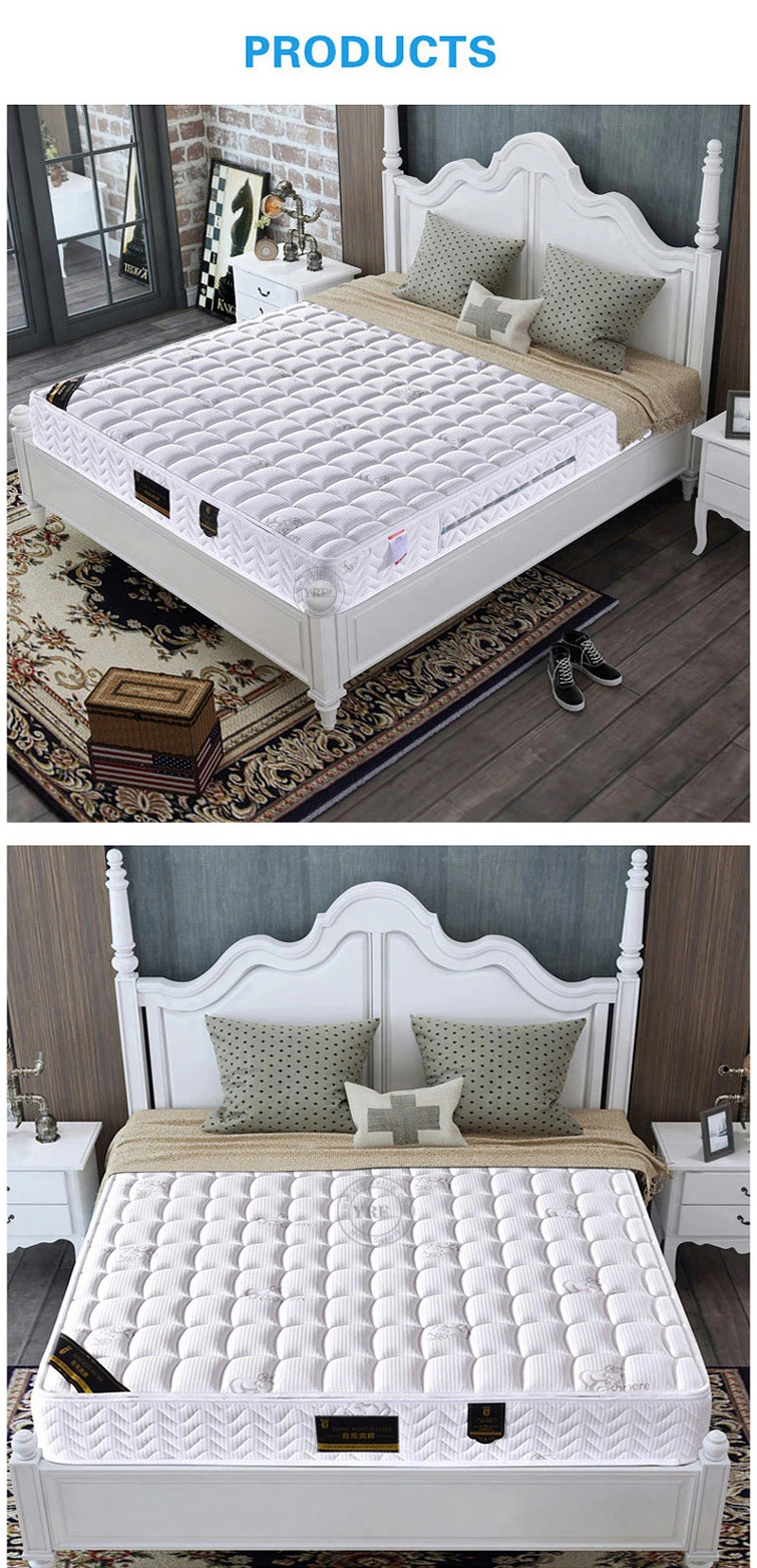 Factory Price Innerspring Sheraton Hotels Queen Bed Mattress for Bedroom Furniture