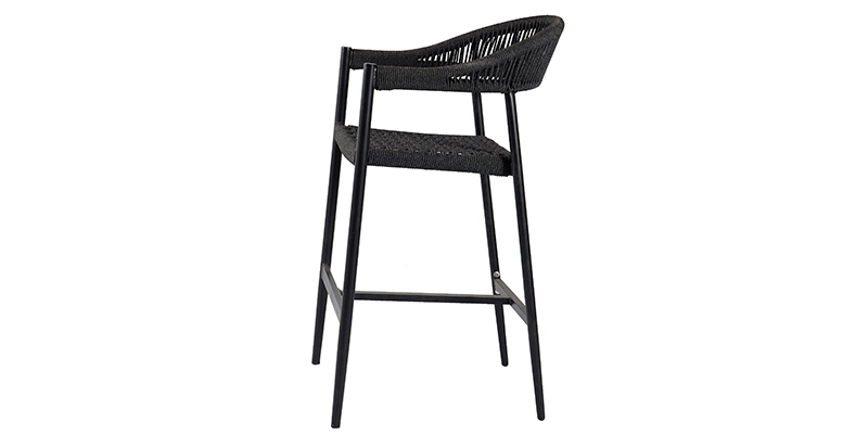 Hot Selling Factory Outdoor Aluminum Rope Bar Stool Dringking Chair